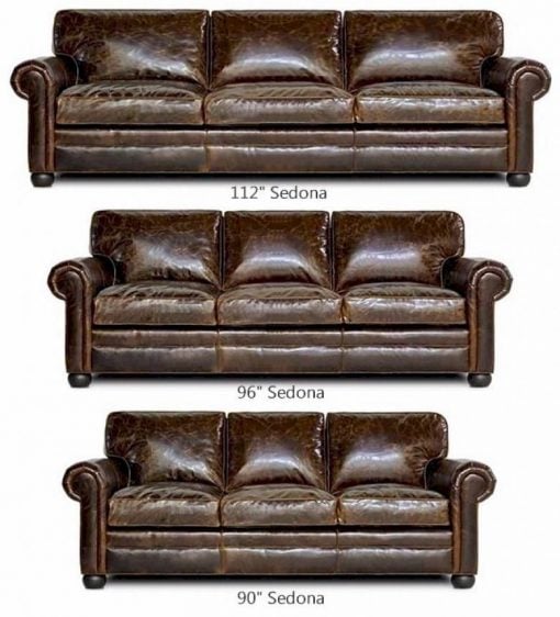 seSedona d(Lancaster) Oversized Leather Sofa Set