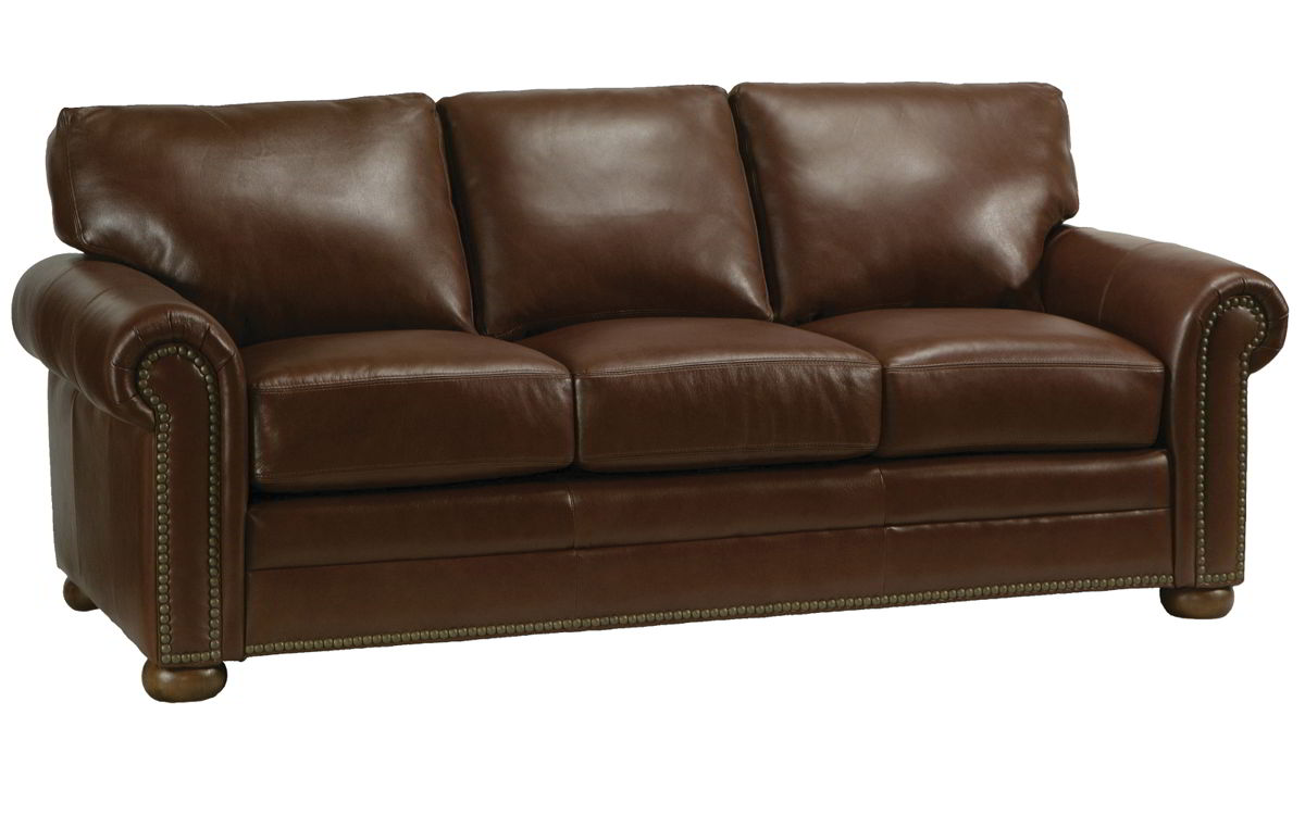 omnia city sleek leather sofa